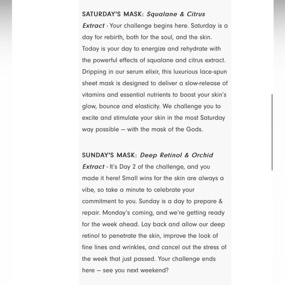 The Weekend Glow Challenge - 2 Lace Spun Sheet Masks NWT - Picture 7 of 10